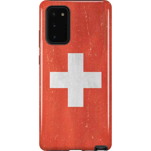Switzerland Flag Distressed Galaxy Note20 5G Pro Case